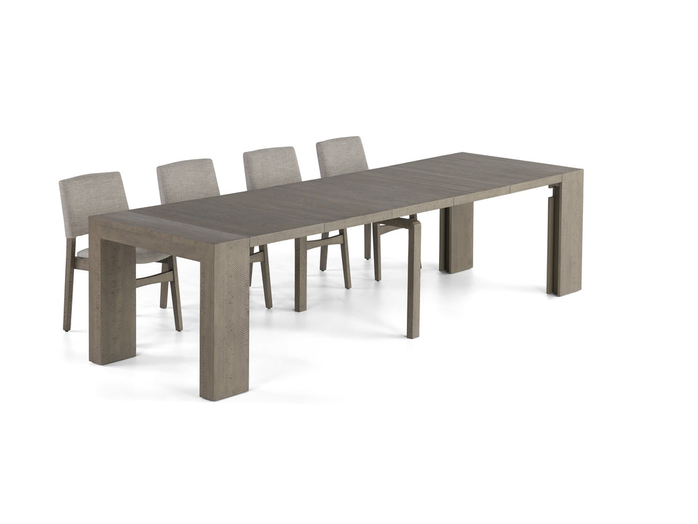 Aged Elm::Gallery::Aged Elm Transformer Table Shown with Removable Panels