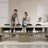 Aged Elm::Gallery::Aged Elm Transformer Table Shown with Removable Panels