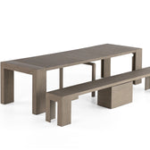 Aged Elm::Gallery::Aged Elm Transformer Table Shown with Removable Panels